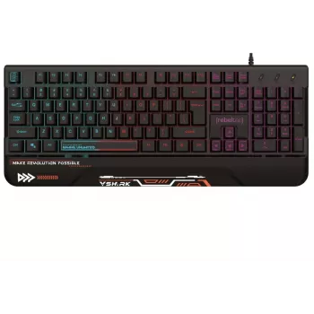 Mechaninė pilno dydžio žaidimų klaviatūra Rebeltec Full size game keyboard SHARK