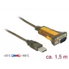 Nuoseklusis kabelis DeLOCK 65840 USB Type-A DB-9 1,5 m juoda geltona