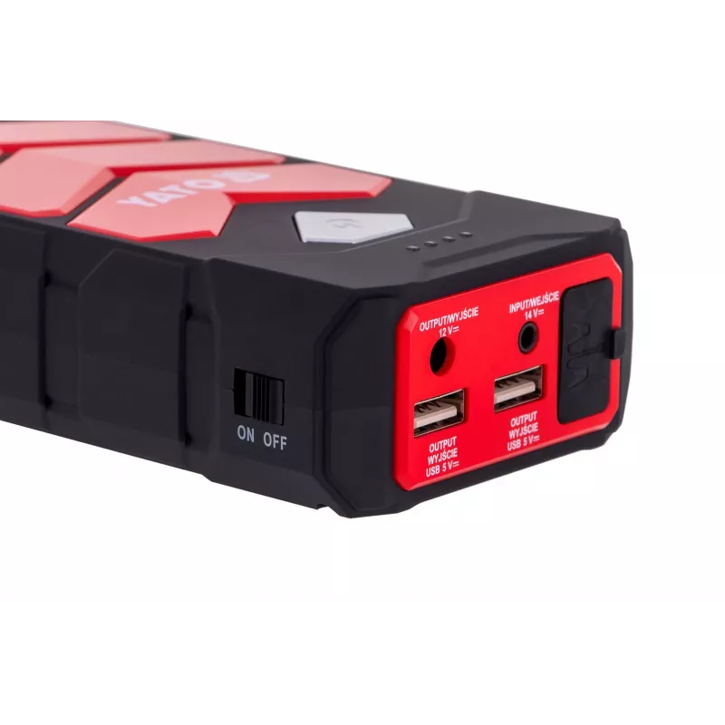 Automobilio starteris YATO YT-83081 automobilinė išorinė baterija 9000 mAh 9000 mAh juoda, oranžinė