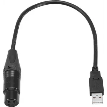 Garso kabelis Eurolite 51860118 0.4m XLR USB kištukas Juoda