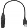 Garso kabelis Eurolite 51860118 0.4m XLR USB kištukas Juoda