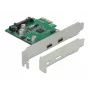 DeLOCK PCI Express x1 kortelė su 2 x USB Type-C™ lizdais
