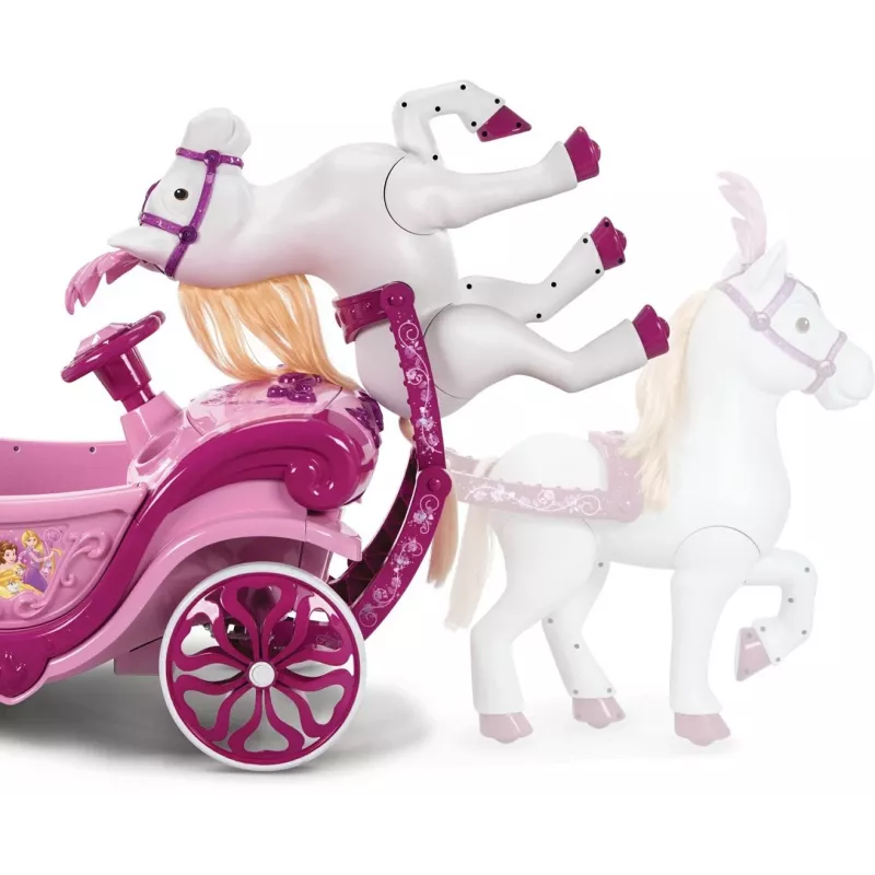 Huffy Electric Disney Princess karieta su arkliuku 6 V rožinė