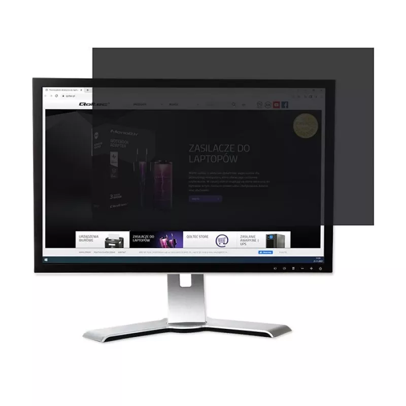Qoltec GDPR privatumo filtras 23 | 16:9 | Eye Care | Panoraminis