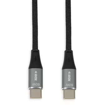 iBOX IKUTC USB-C laidas 60 W 2 m juodas