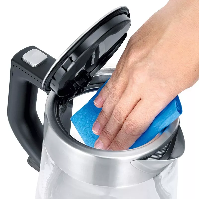 Severin WK 3468 elektrinis virdulys 1 L 2200 W Juoda, Nerūdijantis plienas, Peršviečiamas