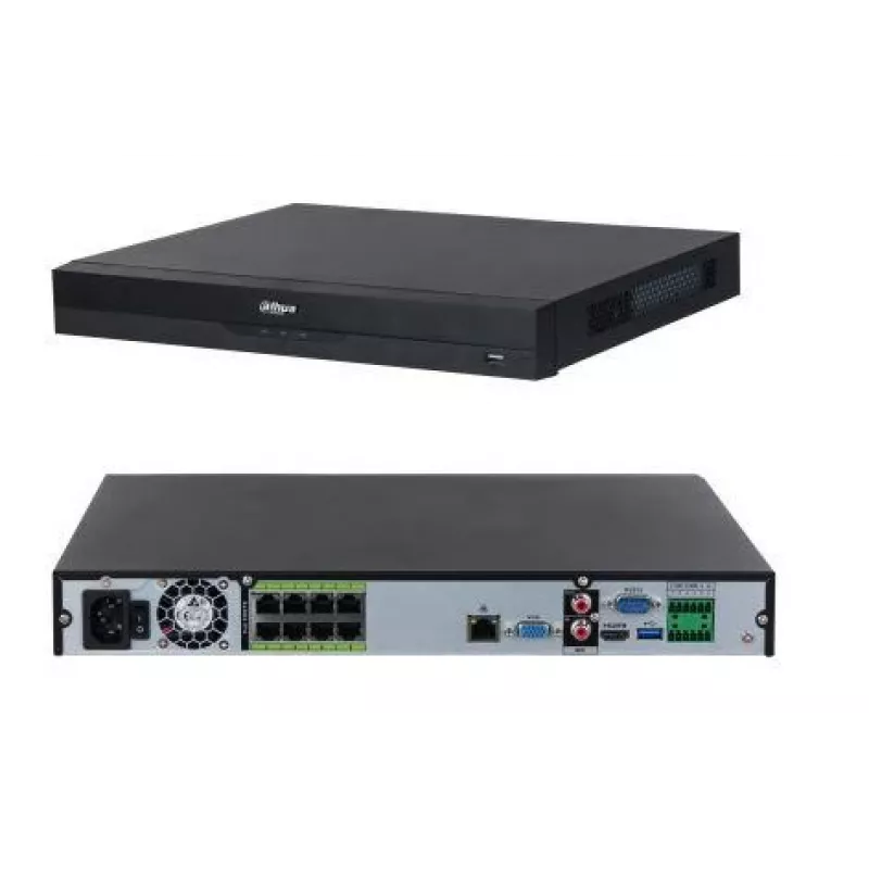 Dahua Technology WizSense DHI-NVR5208-8P-EI tinklo vaizdo registratorius 1U juoda