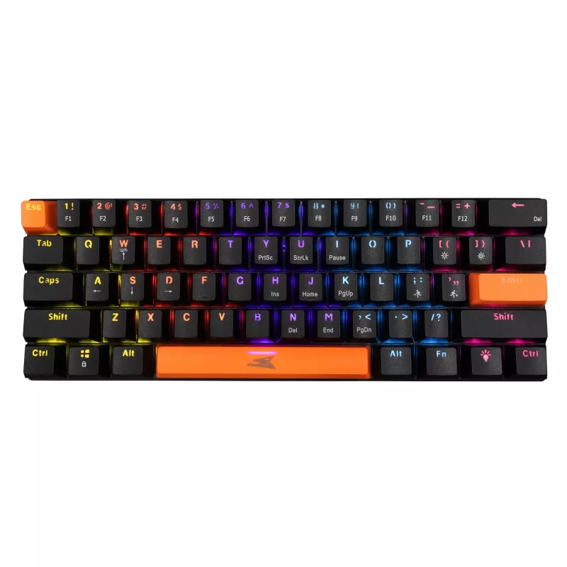 Mechaninė klaviatūra Baracuda Dolphin juoda US išdėstymas su Red jungikliais