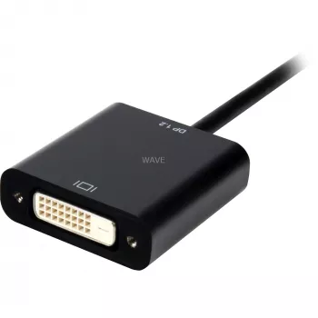 DisplayPort 1.2 > DVI24+1 keitiklis, kabelis juodas, 15 cm