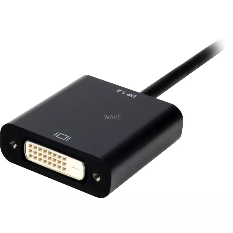 DisplayPort 1.2 > DVI24+1 keitiklis, kabelis juodas, 15 cm