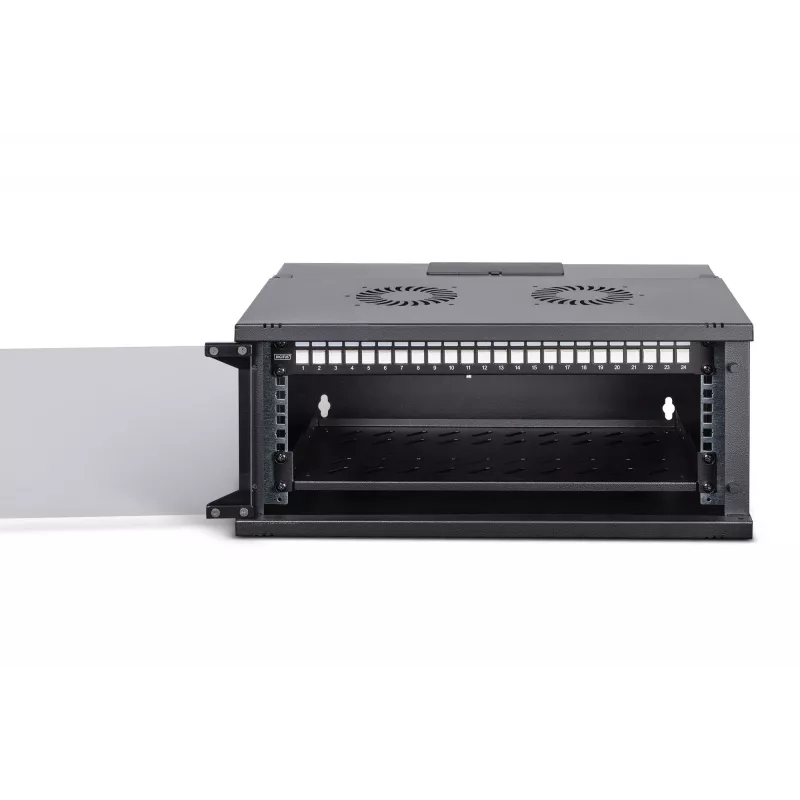Sieninis spintos stovas DIGITUS SOHO Pro DN-49201-SET — 19 colių 4U, 540x400 mm, IP20, raktinis užraktas