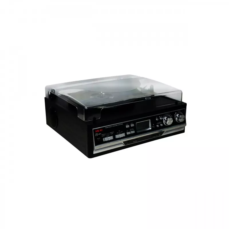 Patefonas AKAI ATT-15SE modelis ATT-300CC — diržinis grotuvas, rankinis valdymas, skirtas 33/45 RPM vinilui