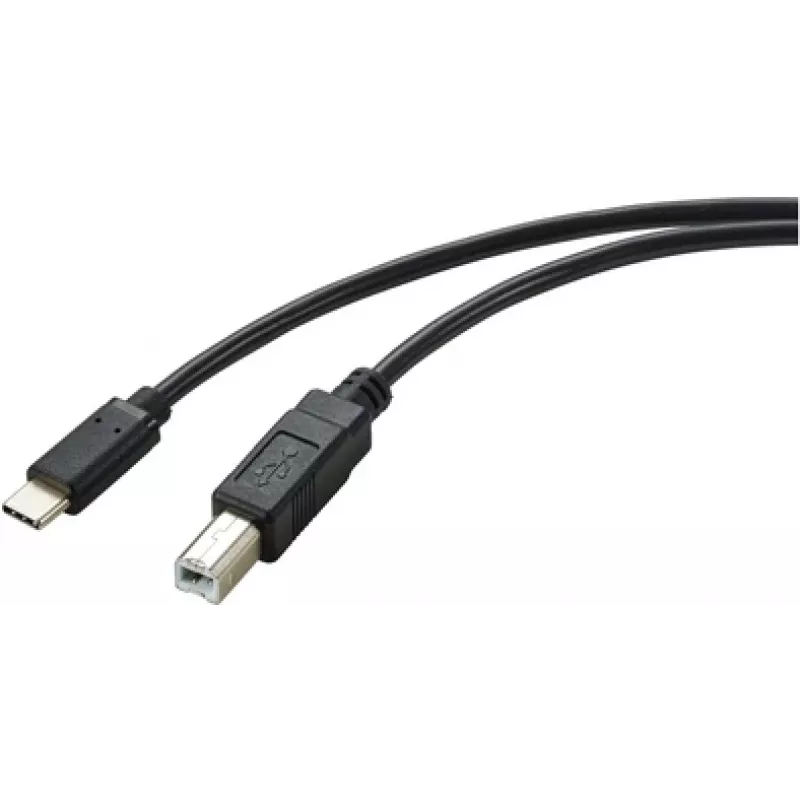 Renkforce RF-5720420 USB kabelis 2 m USB 2.0 USB C USB B juodas (RF-5720420)