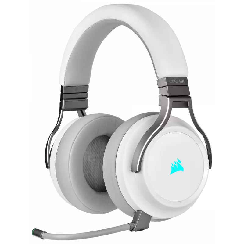 Virtuoso RGB belaidės žaidimų ausinės – baltos – belaidės