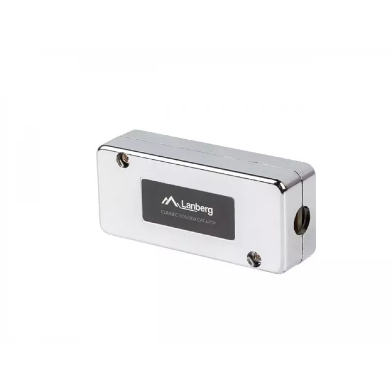 LANBERG tinklo jungiamoji dėžutė PLC-6SL1-S, Cat6 S/FTP (S-STP), sidabrinė, 82×35×23 mm