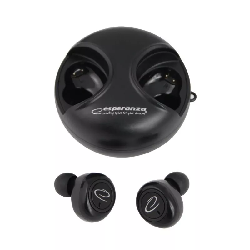 Esperanza EH228K ausinės/laikrodis Belaidis Į ausis įdedamas Skambučiai/Muzika Micro-USB Bluetooth Juoda