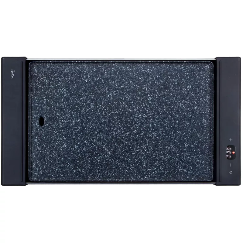 Kontaktinė kepsninė Jata JEGR3000 — stačiakampė 480×320 mm, 2700 W, jutiklinis valdymas, juoda