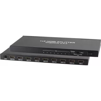 HDMI skirstytuvas ShiverPeaks 05-10003 — 1x IN į 8x OUT, 4K2K 60Hz palaikymas