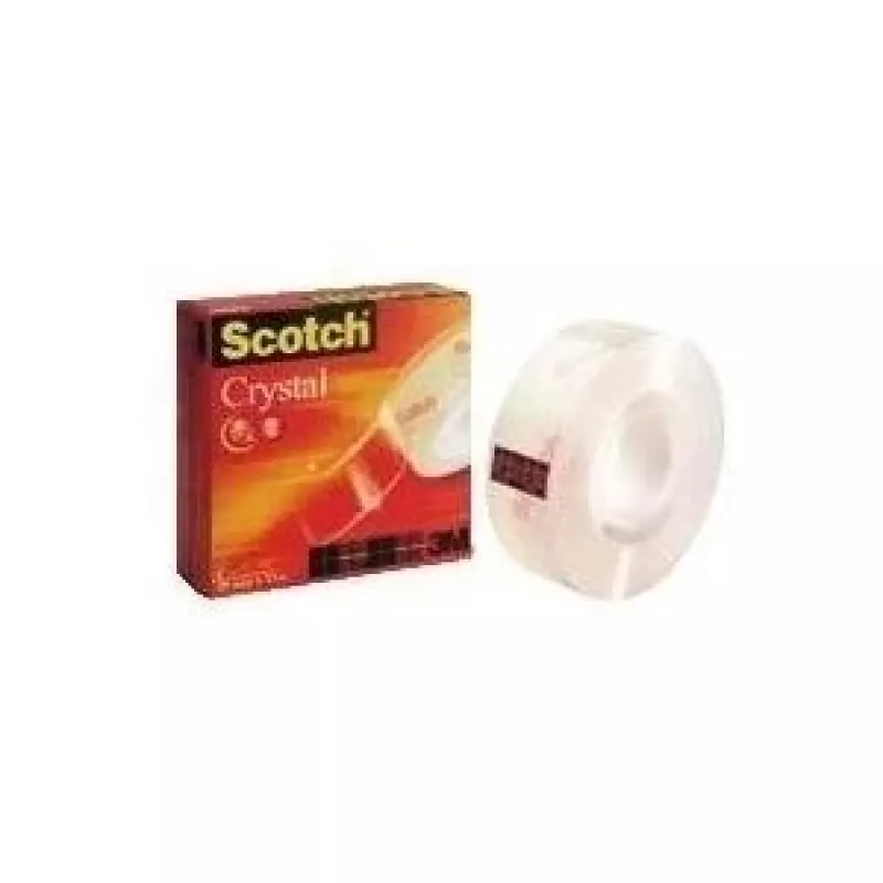 3M Scotch lipni juosta Crystal Clear 600, 19 mm x 33 m, dėžutėje, labai skaidri, lengvai ir tyliai išvyniojama (C6001933)
