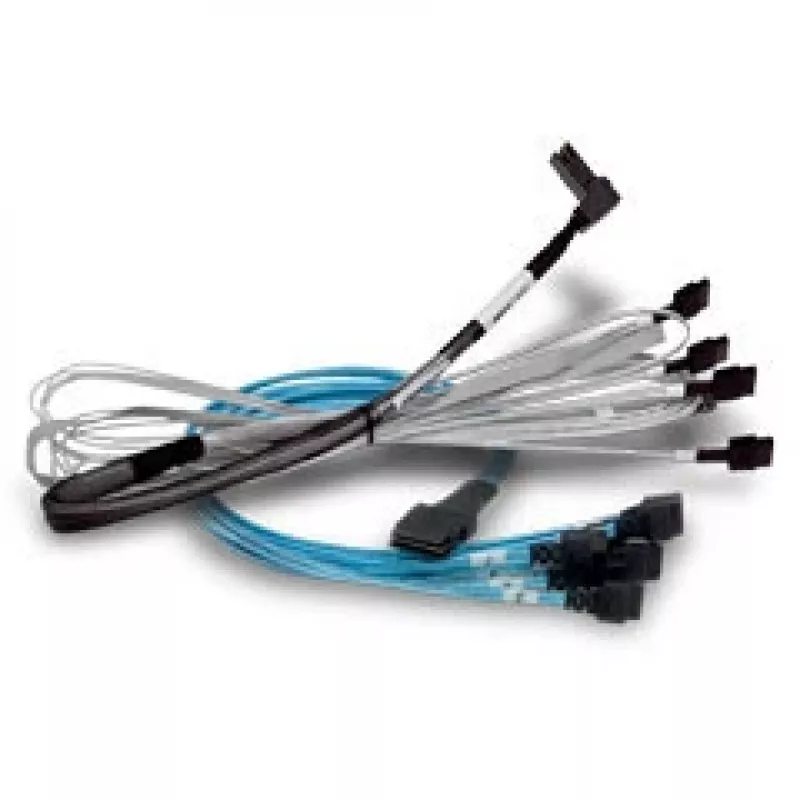 SAS kabelis BROADCOM 05-60005-00 — 1 m, x8 SFF-8654 prie 2× U.2 SFF-8639