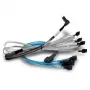 SAS kabelis BROADCOM 05-60005-00 — 1 m, x8 SFF-8654 prie 2× U.2 SFF-8639