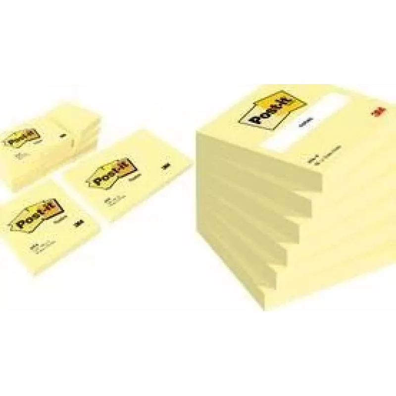 Post-It užrašų lapeliai geltoni 6 pakuotė lipnūs lapeliai kvadratiniai 76x76mm 3M