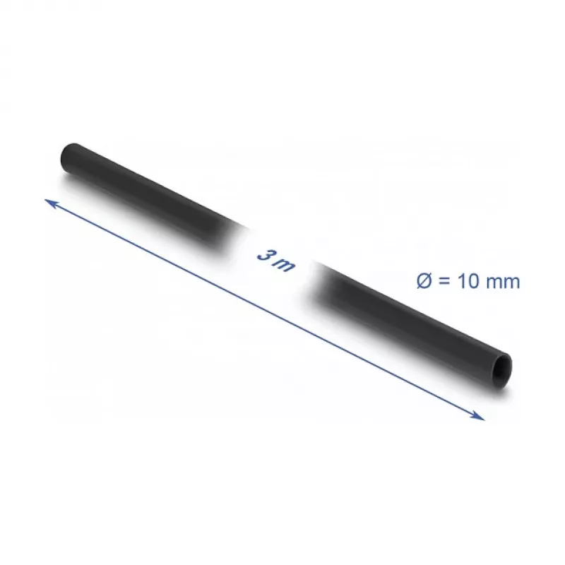 DeLOCK PVC izoliacinė mova 3 m x 10 mm juoda - PVC medžiaga - -40 iki 105 °C