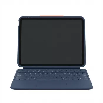 Klaviatūros dėklas Logitech Rugged Combo 4 Touch, skirtas iPad 10-os kartos – klasikinė mėlyna