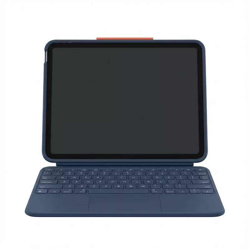 Klaviatūros dėklas Logitech Rugged Combo 4 Touch, skirtas iPad 10-os kartos – klasikinė mėlyna