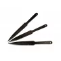 Metiminiai peiliai KAL22 rinkinys iš 3, legiruotasis plienas, ilgis 275 mm, geležtė 165 mm, svoris 240 g, juodi