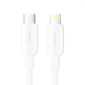 USB-C į Lightning laidas 3A 480Mbps 1m BALTAS