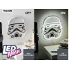 Prie sienos montuojamas LED neoninis šviestuvas Paladone Stormtrooper modelis PP14595SWVN, dekoratyvinis „Žvaigždžių karų“ apšvietimas