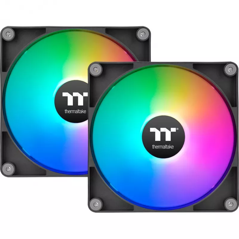 Thermaltake CT120 Reverse ARGB 120 mm korpuso ventiliatoriai, 2 vnt. rinkinys, juodi