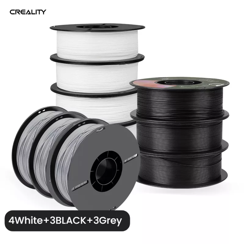 3D spausdintuvo gija Creality PLA+ 1.75 mm balta pilka 1 kg