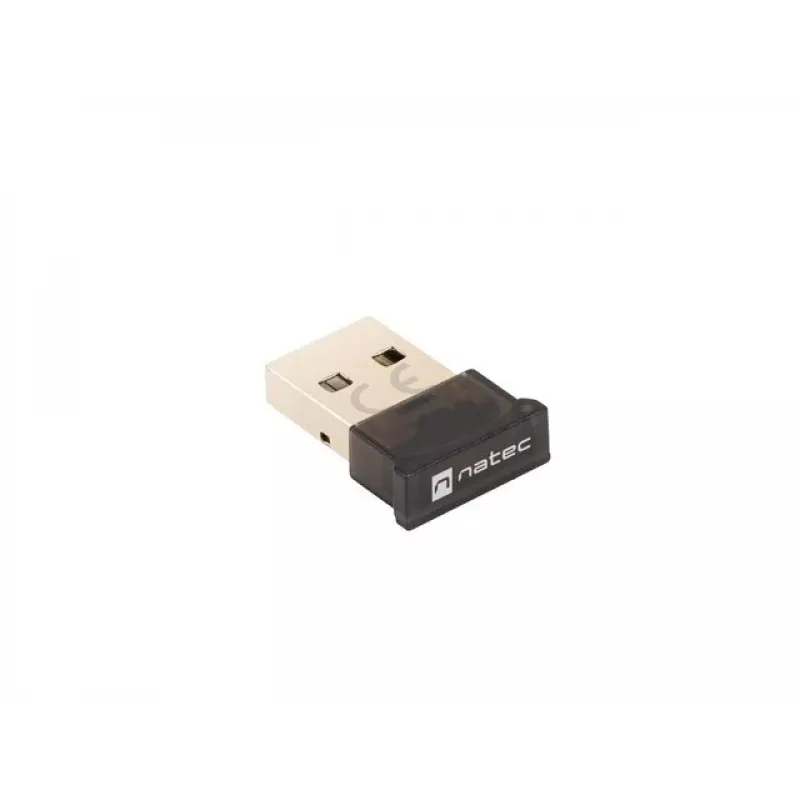 BLE švyturys NATEC NBD-2003 USB Bluetooth 5.0 adapteris — juodas, 20 m veikimo nuotolis, USB Type-A