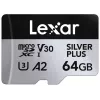 MicroSD kortelė Lexar 64GB UHS-I Class 3 Sidabrinė PLUS