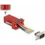 DeLOCK D-Sub 9 kontaktų kištukas į RJ45 lizdą surinkimo rinkinys raudonas VGA į RJ45