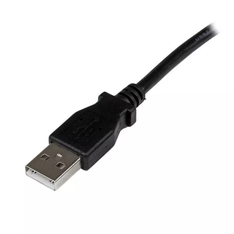 StarTech.com 3 m USB 2.0 A į stačiu kampu B laidas - vyriškas/vyriškas, 3 m, USB A, USB B, USB 2.0, juodas