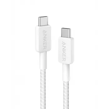 Anker Innovations 322 USB-C į kabelį nailoninis 0,9 m 60 W baltas - kabelis - skaitmeninis / duomenų (A81F5G21)