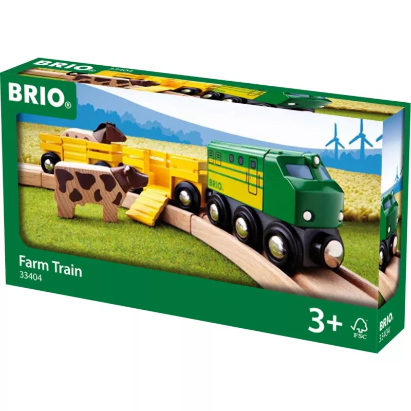 Traukinys Ravensburger BRIO Farm Train 33404 — Kaimo tema, įvairiaspalvis, amžius nuo 0,3 iki 99 metų