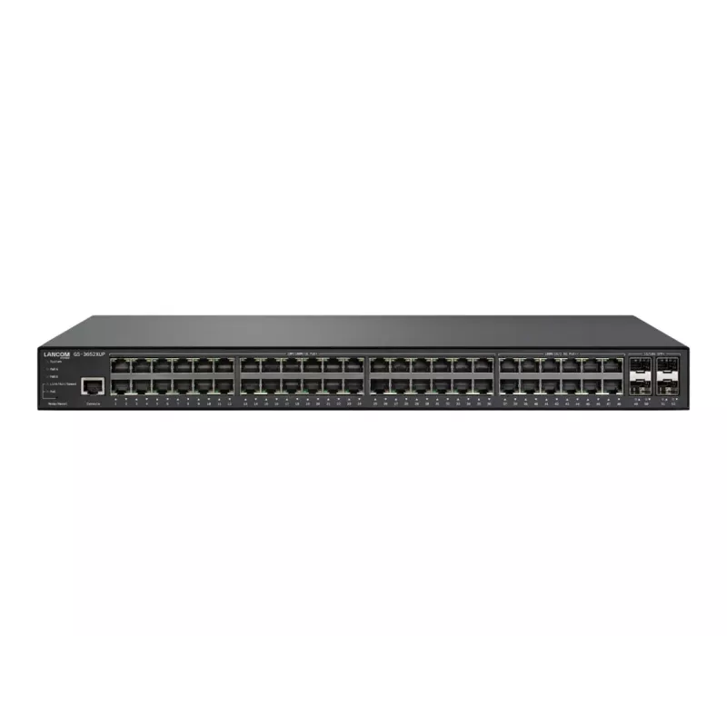 LANCOM GS-3652XUP - Switch - valdomas - 12 x 100/1000/2,5G (PoE++) + 36 x 10/100/1000 (PoE+) + 4 x 1 Gigabit / 10 Gigabit SFP+ - stalinis, montuojamas į stelažą - PoE++ (820 W) (61879)