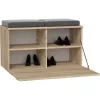Uždara batų spintelė Top e Shop OPAL SZAFKA SONOMA — ąžuolas, 850×450 mm, medžio drožlių plokštė, 16 mm rėmas