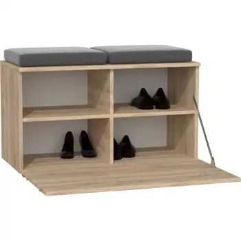 Uždara batų spintelė Top e Shop OPAL SZAFKA SONOMA — ąžuolas, 850×450 mm, medžio drožlių plokštė, 16 mm rėmas