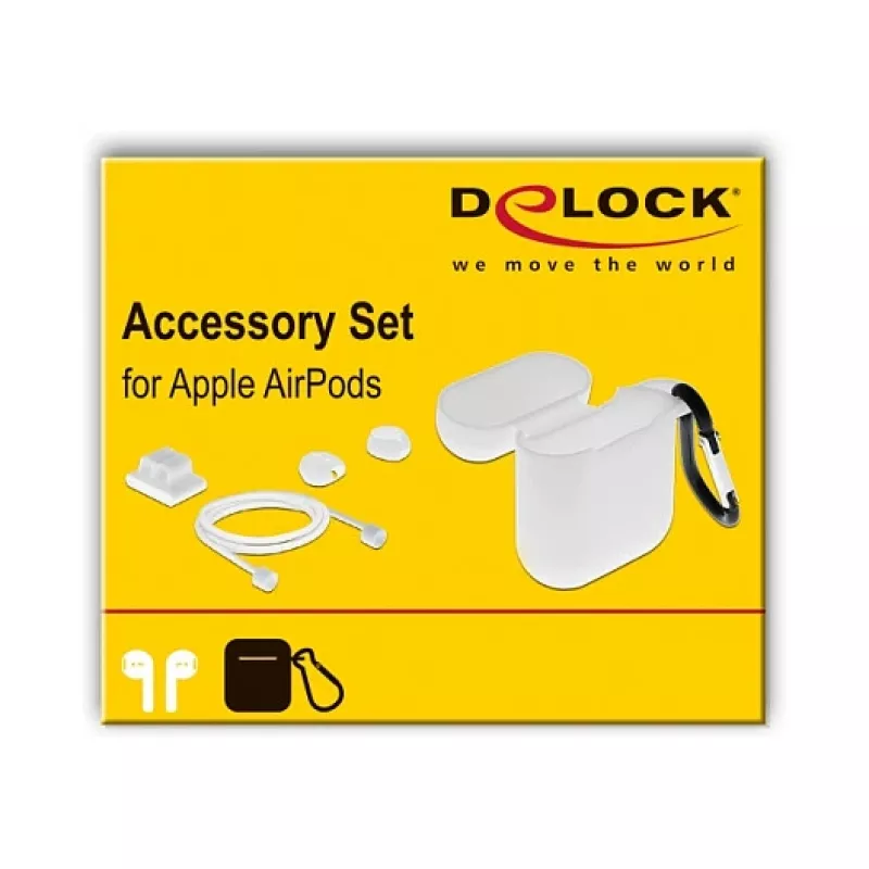 DeLOCK Apple AirPods priedų rinkinys, baltas