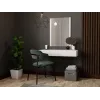 Tualetinis staliukas su veidrodžiu cama meble PAFOS 80×41,6×100 cm, baltas matinis, MDF rėmas, 1 stalčius