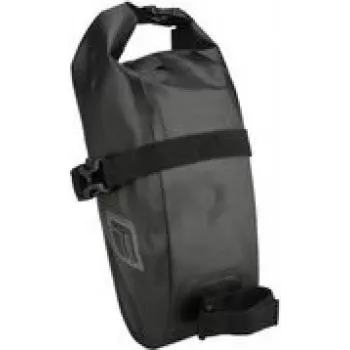 Dviračio balnelio krepšys FISCHER Waterproof M — juodas, PVC medžiaga, tvirtinamas po balneliu