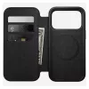 Mobiliojo telefono odinis aplankas Nomad Modern Leather Folio Cover, skirtas iPhone 17 Pro, 16 cm (6,3 colio), juodas, 4 kortelių kišenės