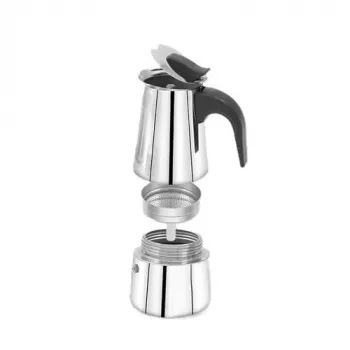 Moka pot Maestro MR-1660-9, kavos virimo aparatas ant viryklės 6 puodeliams, juodas