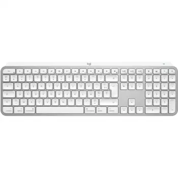 Logitech Master Series MX Keys S for Mac - klaviatūra - pilno dydžio - apšviečiama - belaidė - Bluetooth LE - AZERTY - prancūziška - šviesiai pilka (920-011626)