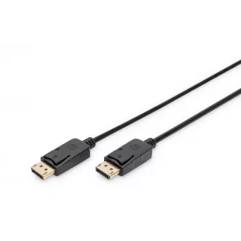 Connection kabelis DisplayPort with snaps 1080p 60Hz FHD Tipas DP / DP M / M Juoda 1m